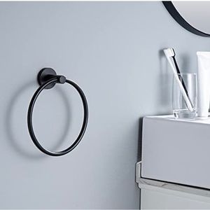 Black Hand Towel Holder for Bathroom Wall Mount SUS 304 Stainless Steel